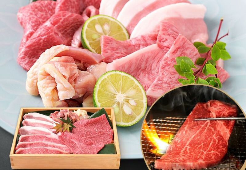 焼肉セット「雪」 A5等級松坂牛含む4種450g+ホルモン200g(冷凍)