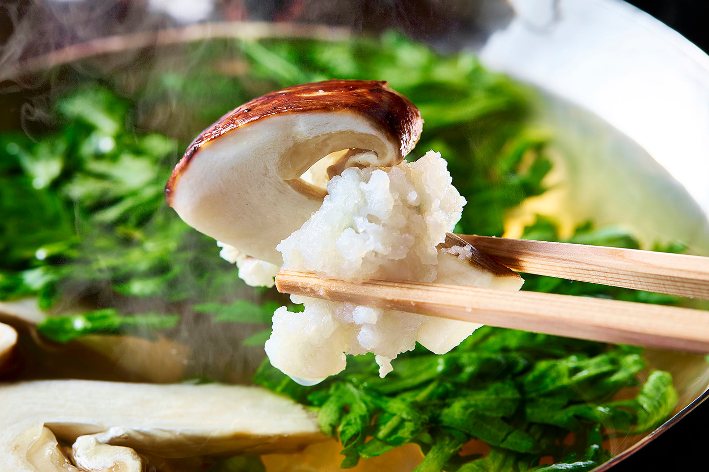 【期間限定】鱧と松茸の濃い出汁しゃぶ(2人前)