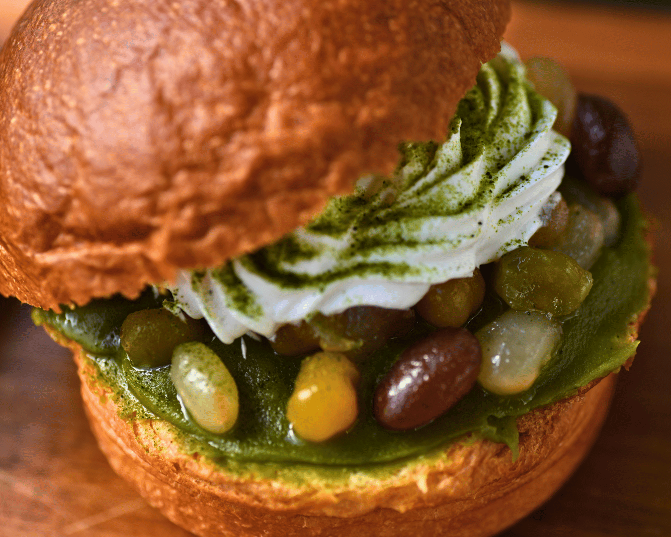 【店頭受取限定】抹茶クリームと豆かのこサンド | Boulangerie et Cafe MainMano（ブーランジェリー&カフェ マンマーノ）