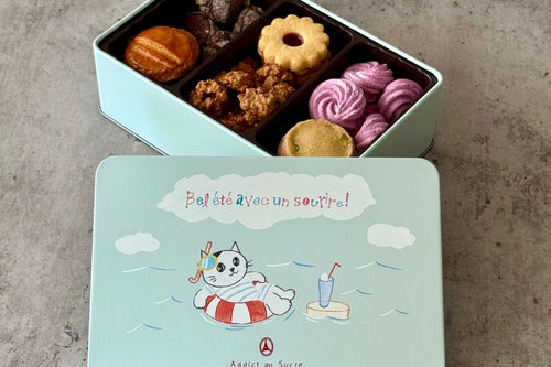 ボワット ベルエテ 猫デザインのクッキー缶  6種焼き菓子セット【アディクト オ シュクル】