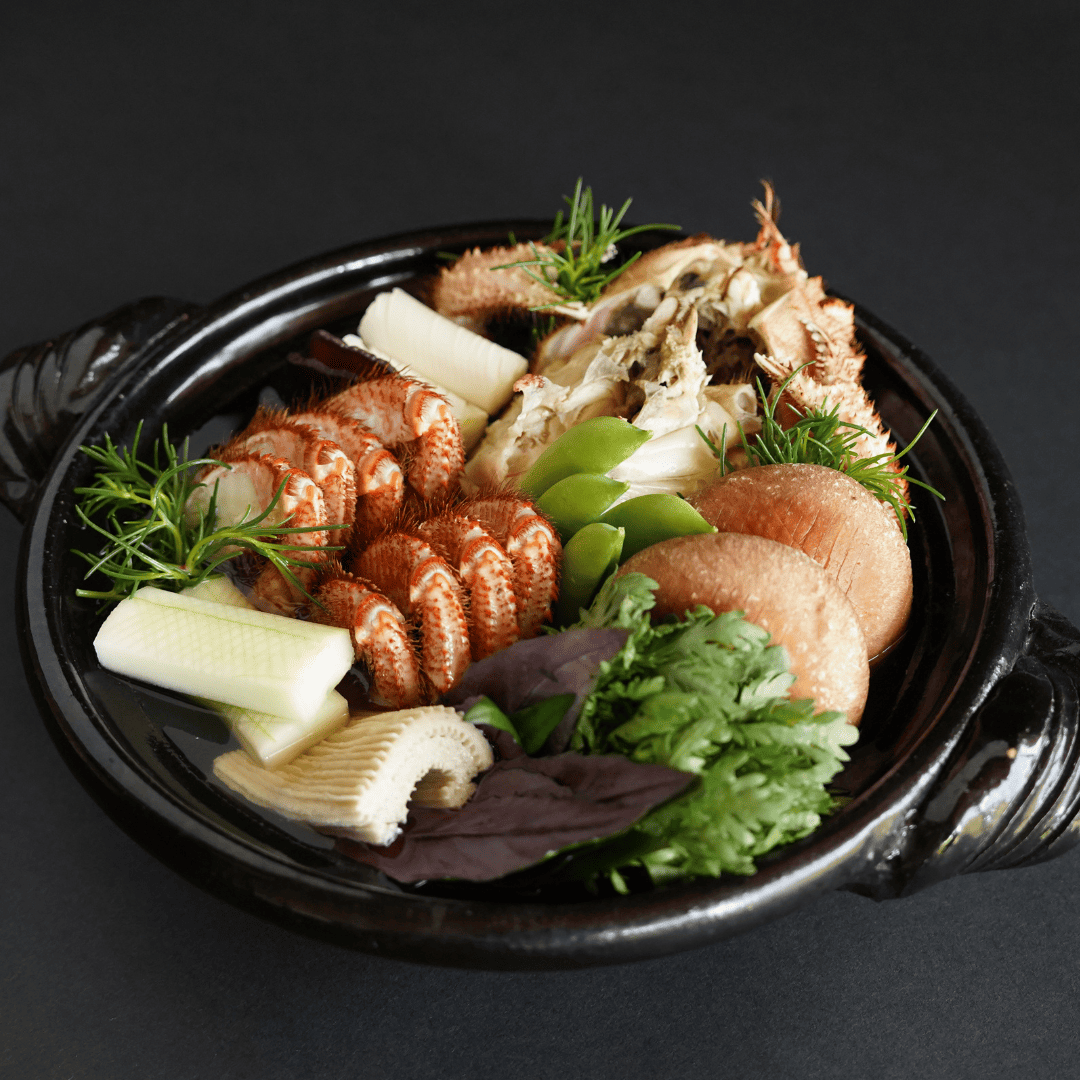 【6月28日(日)着限定】橋立港の毛蟹と初夏の加賀野菜のお鍋【限定30セット】 | 花紫