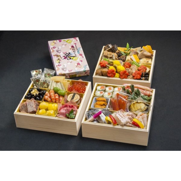 【12/31着日限定】特撰新春 和風おせち料理【匠】木箱3段重＜5〜6名様用＞ | 日本料理　湯木